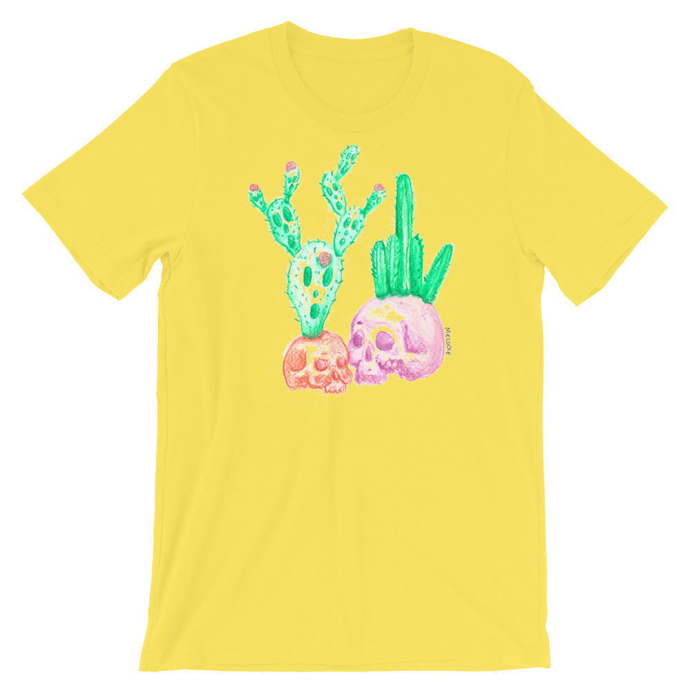 " Tête De Cactus " Front And Back Print Short-Sleeve Unisex T-Shirt