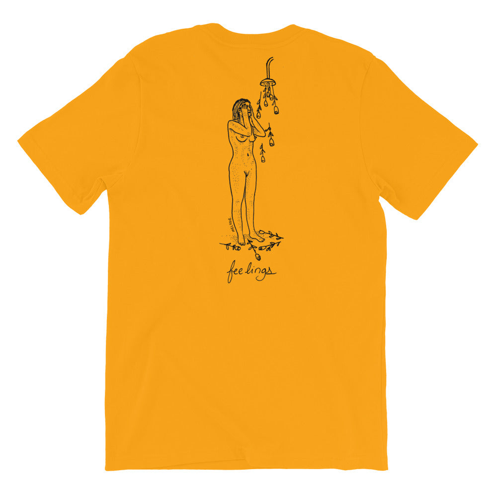 " Feelings " x " Pressure " Front and Back Short-Sleeve Unisex T-Shirt