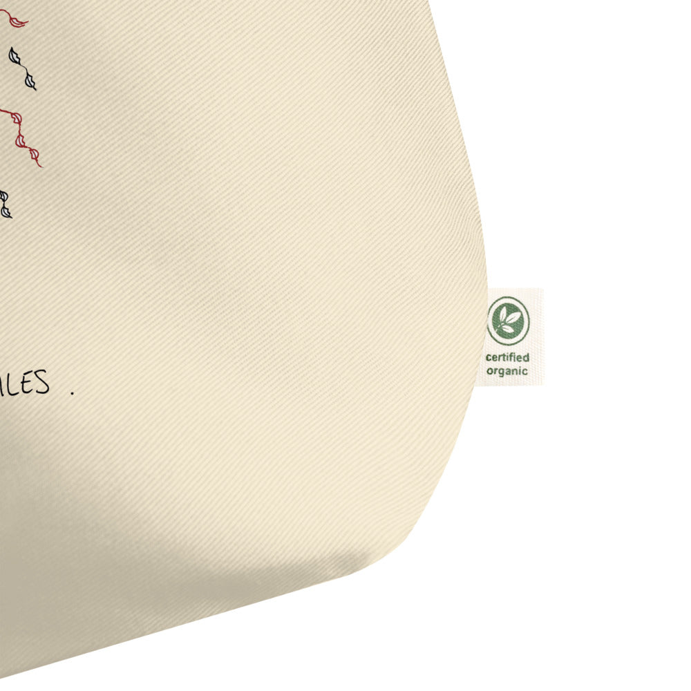 " I'm All Fucking Smiles " Large organic tote bag