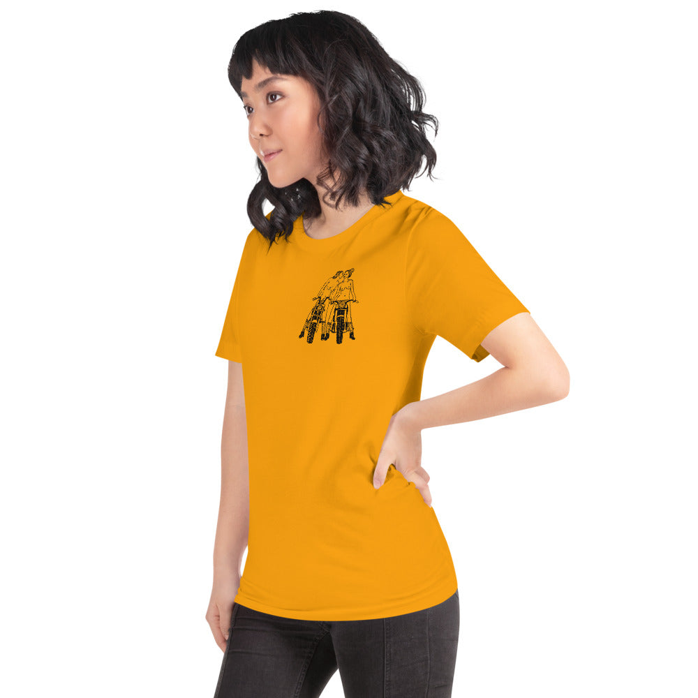" Babes On Bikes " Front And Back Print Short-Sleeve Unisex T-Shirt