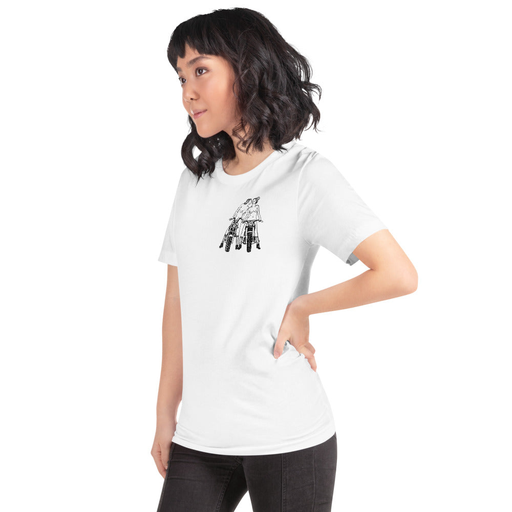 " Babes On Bikes " Front And Back Print Short-Sleeve Unisex T-Shirt