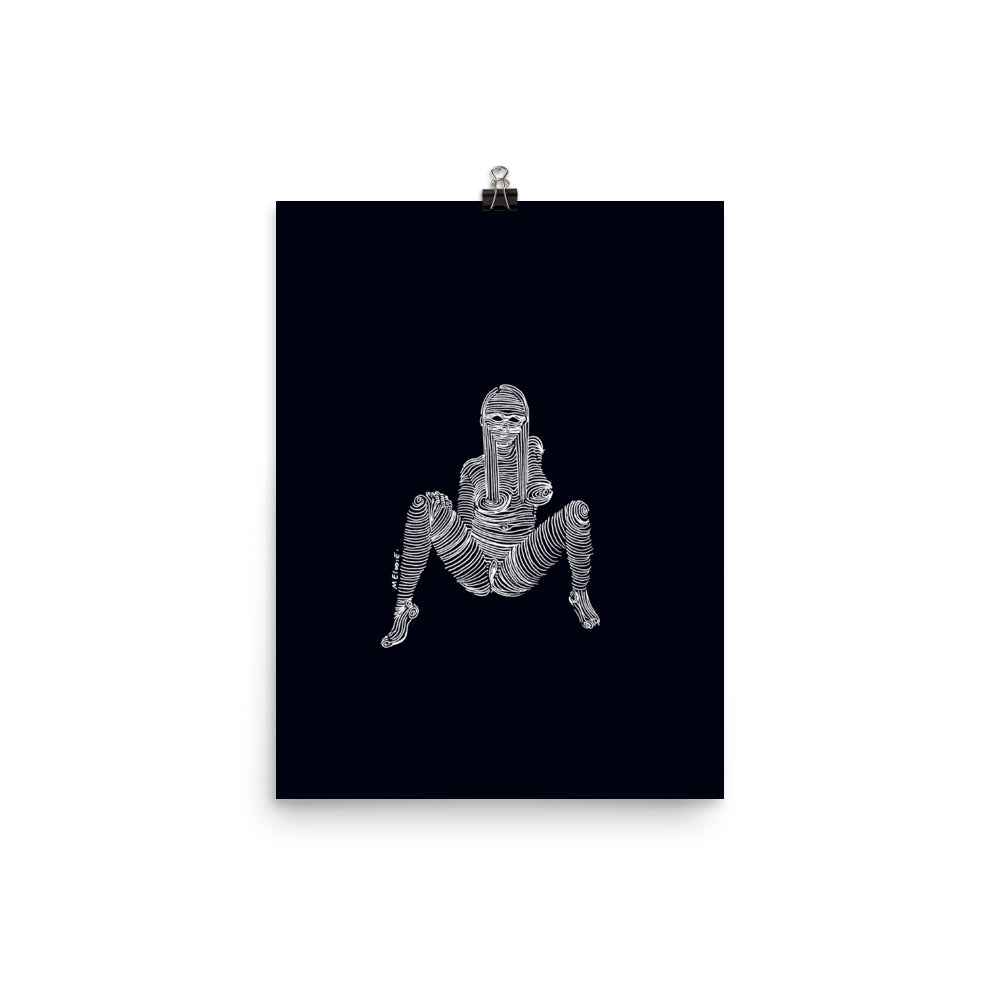 " 1/7 Deadly sins " White Ink. Print/Poster