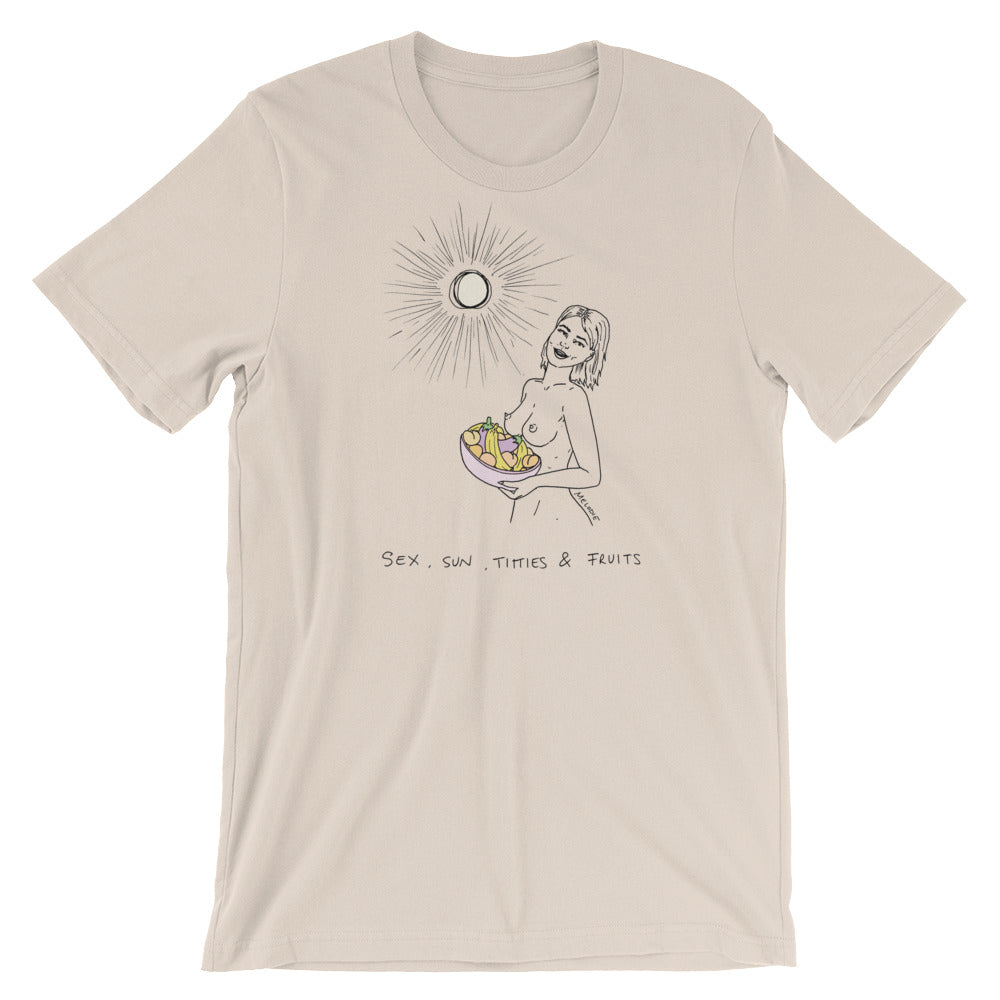 " Sex, Sun, Titties & Fruits " Short-Sleeve Unisex T-Shirt