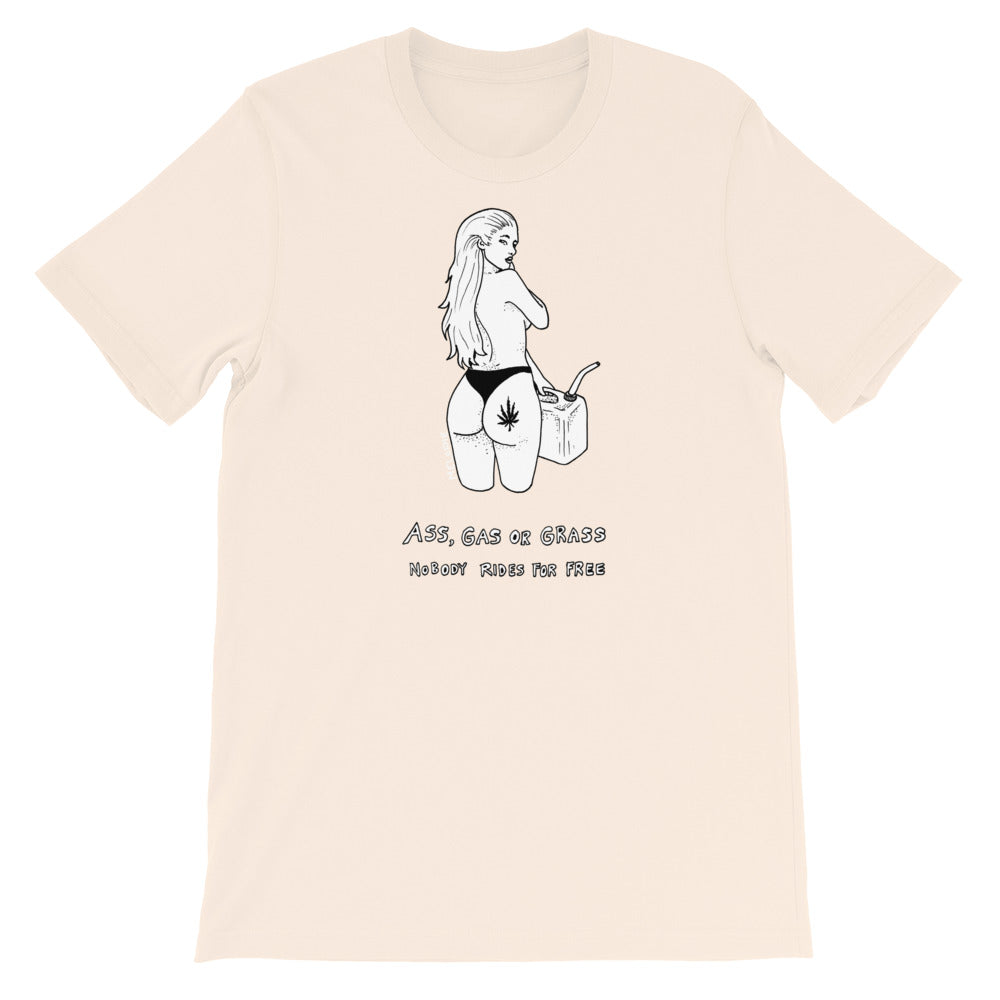 " Ass, Gas or Grass " Short-Sleeve Unisex T-Shirt