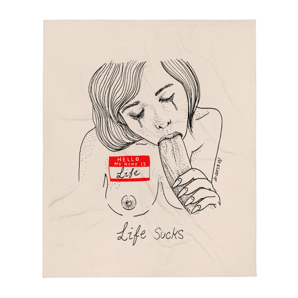 " Life Sucks " Throw Blanket