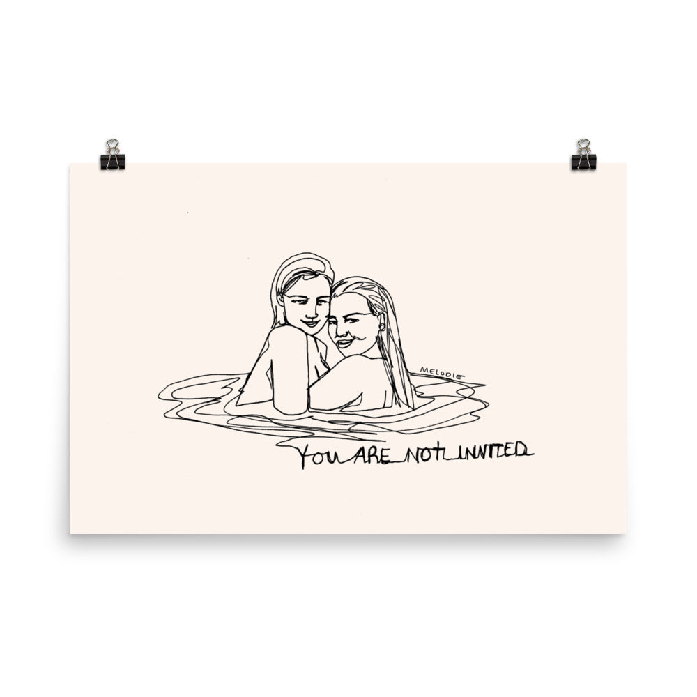 " you are not invited " online drawing Poster