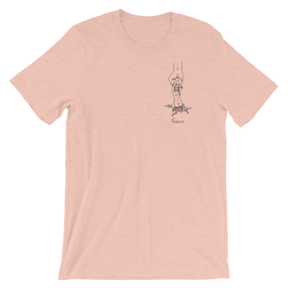 " Feelings " x " Pressure " Front and Back Short-Sleeve Unisex T-Shirt