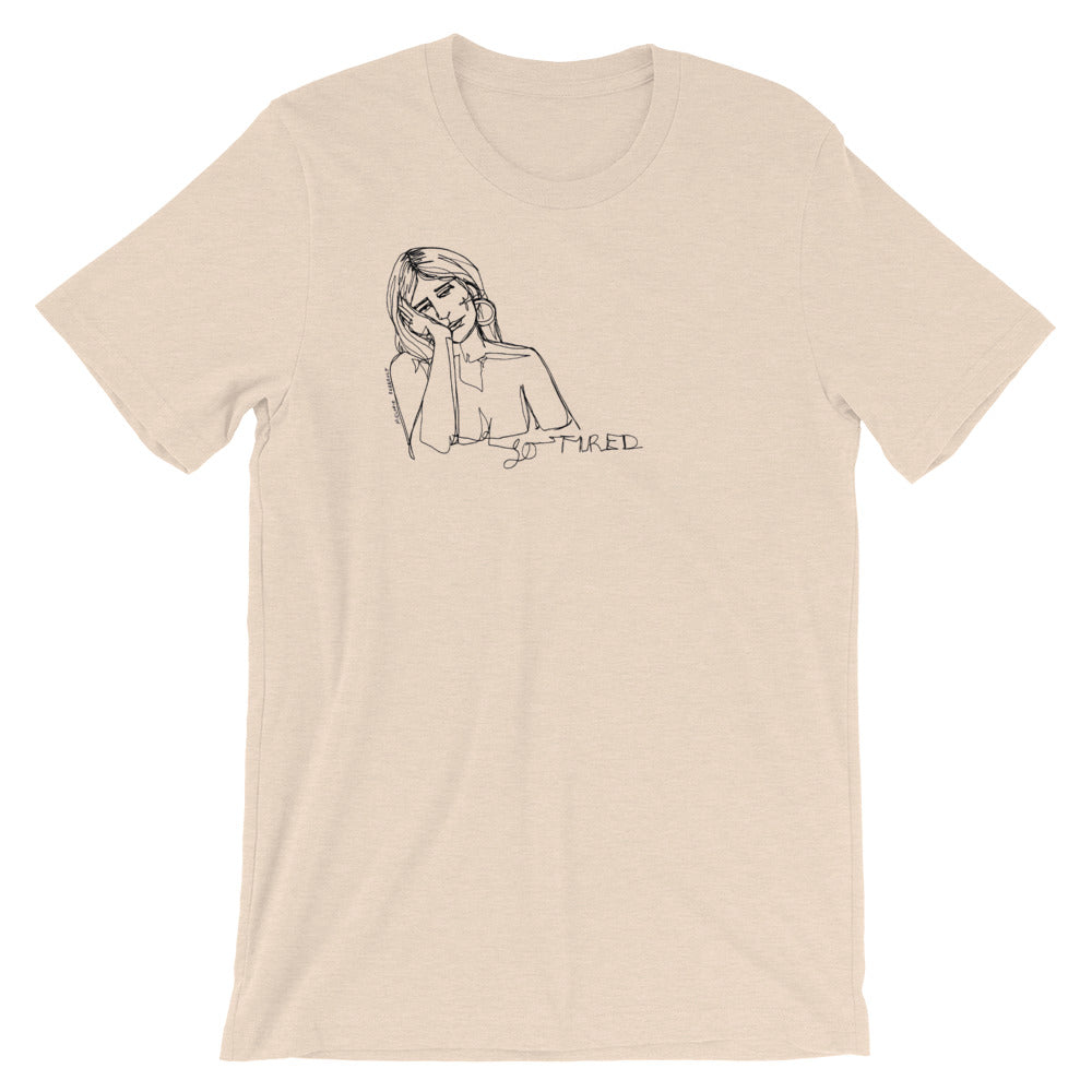 " WTF Am I Doing ? "X " So Tired " Front And Back Print Short-Sleeve Unisex T-Shirt