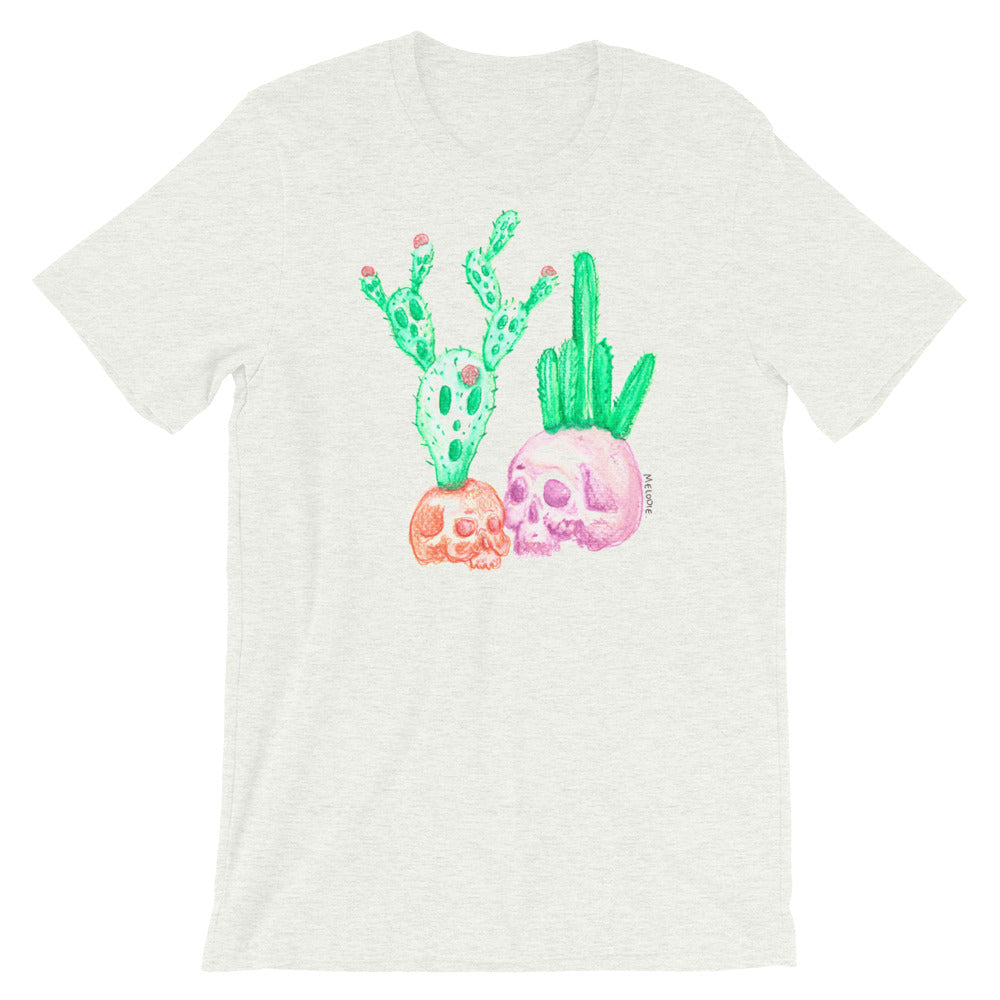 " Tête De Cactus " Front And Back Print Short-Sleeve Unisex T-Shirt