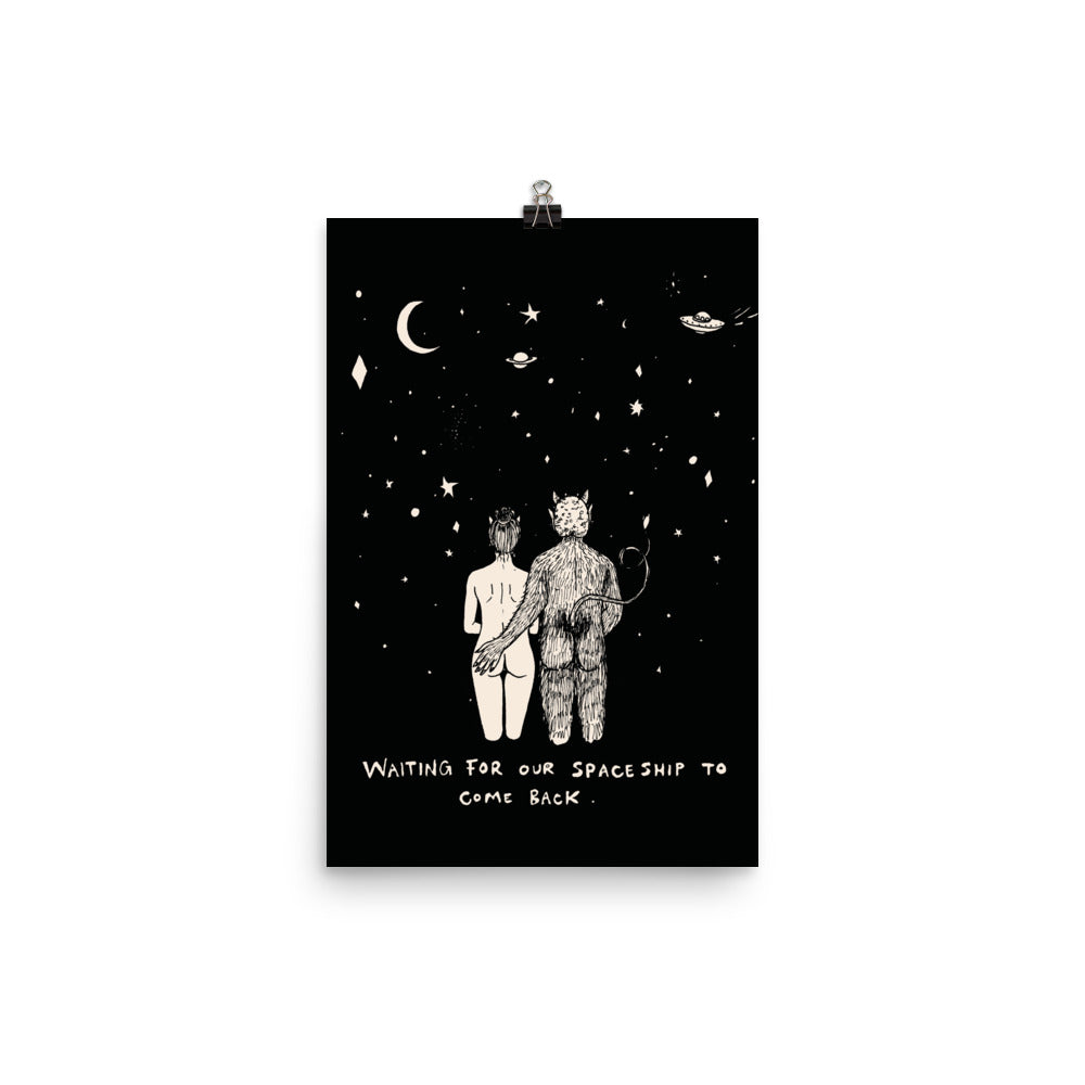 " Waiting for our Spaceship " Poster