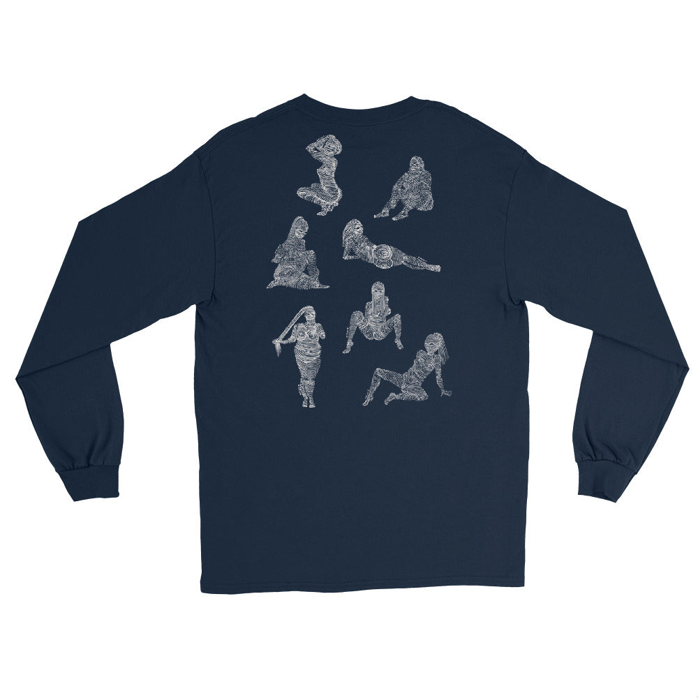 " 6/7 Deadly sins " Front and back Print Dark Men’s Long Sleeve Shirt