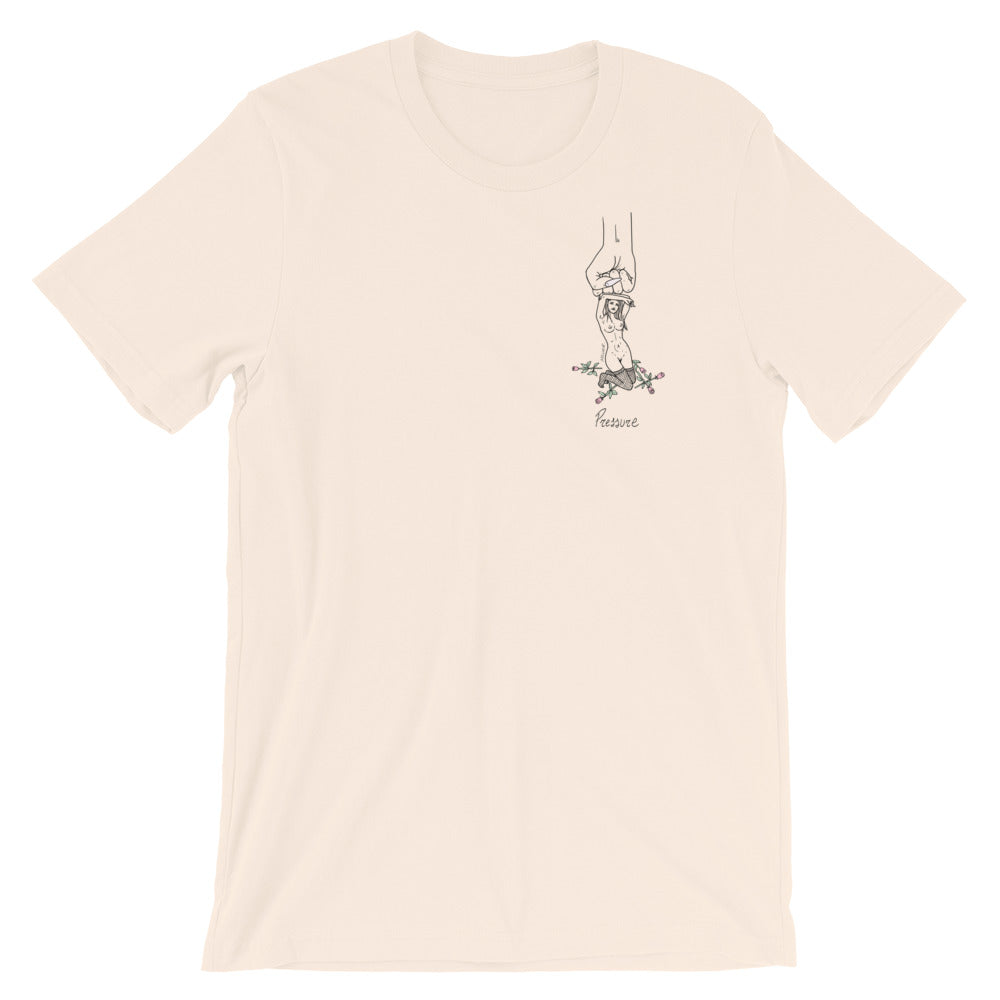 " Feelings " x " Pressure " Front and Back Short-Sleeve Unisex T-Shirt