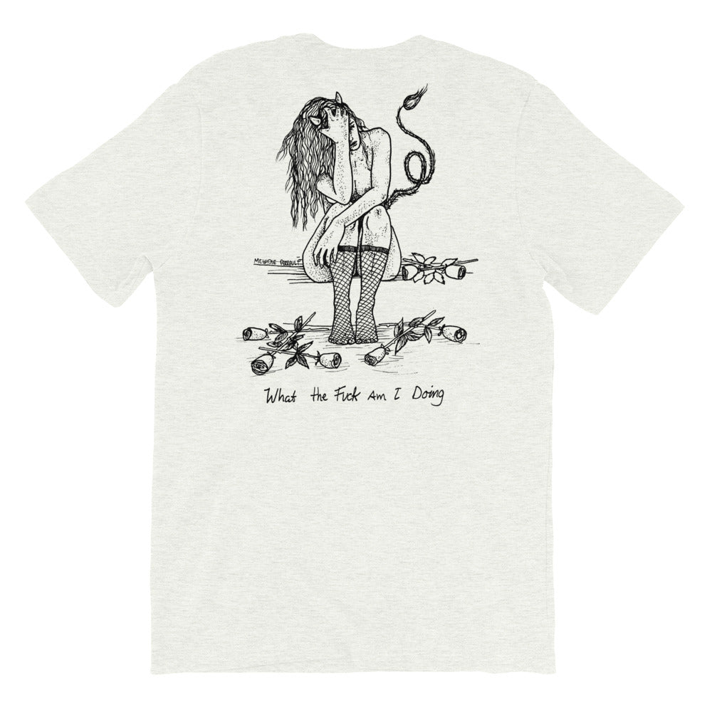 " WTF Am I Doing ? "X " So Tired " Front And Back Print Short-Sleeve Unisex T-Shirt
