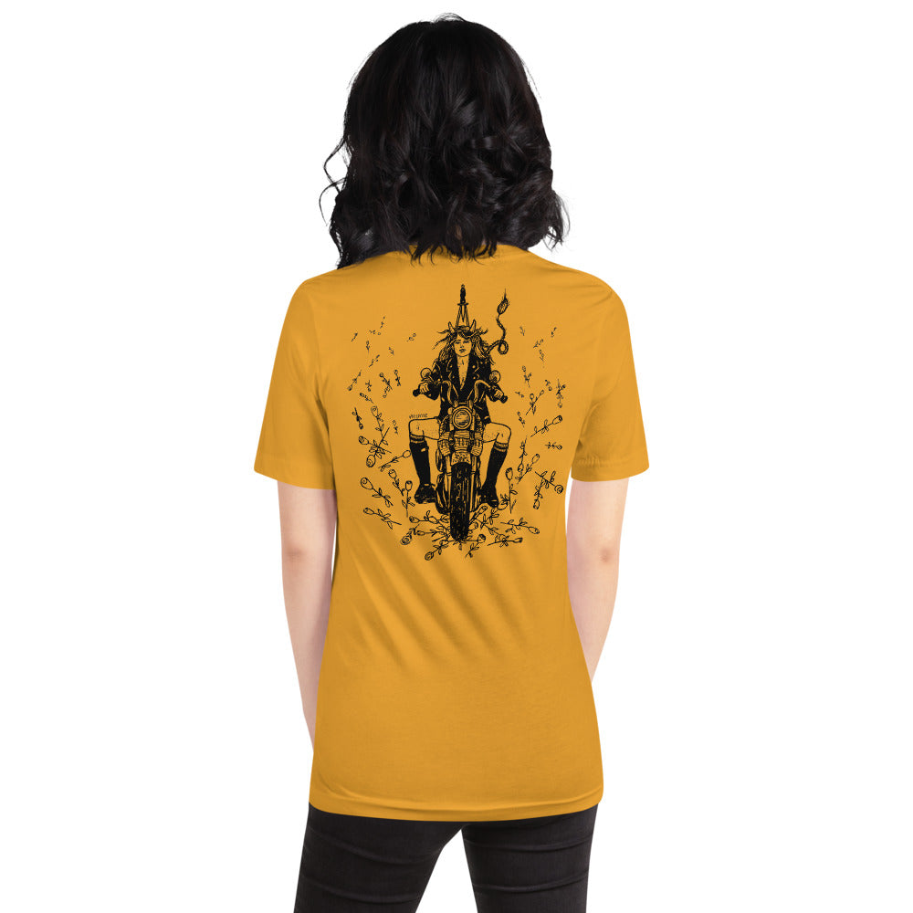 " Babes On Bikes " Front And Back Print Short-Sleeve Unisex T-Shirt