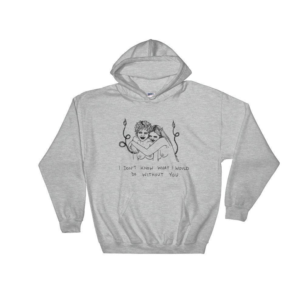 " BFF " Hooded Sweatshirt