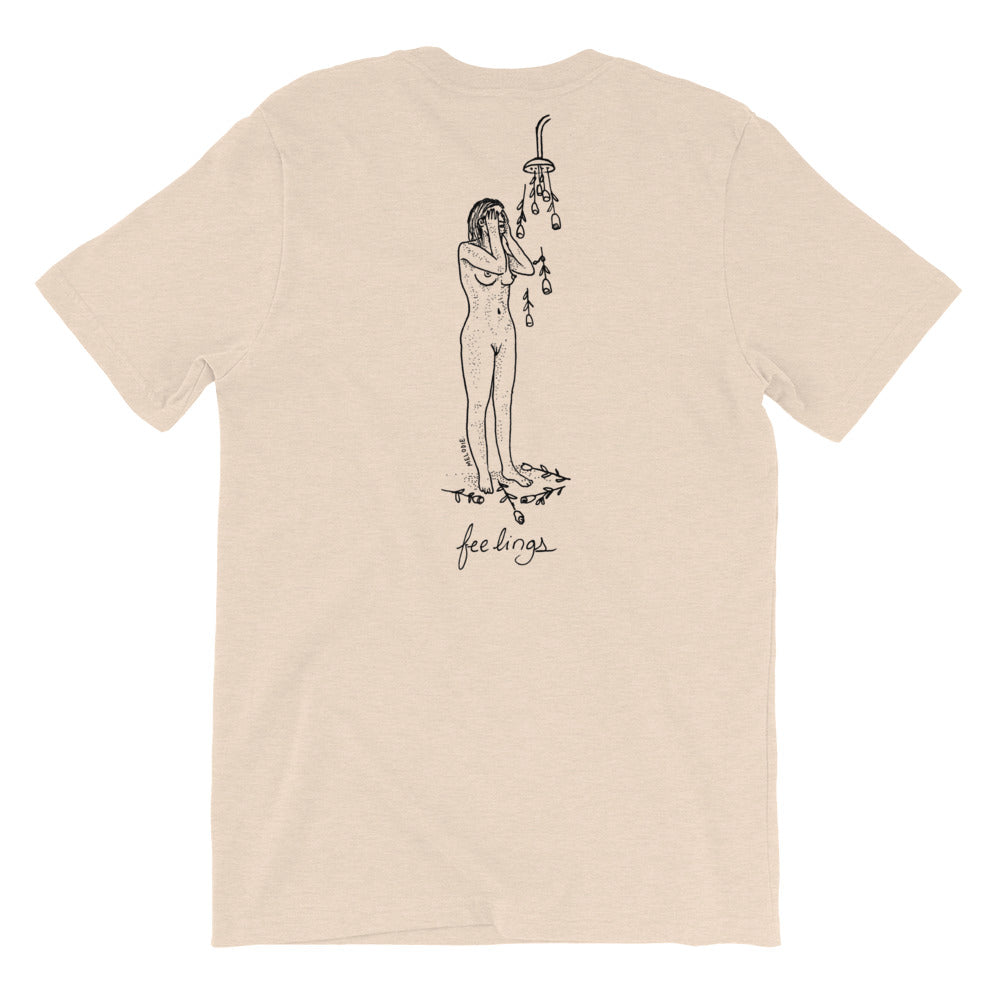 " Feelings " x " Pressure " Front and Back Short-Sleeve Unisex T-Shirt