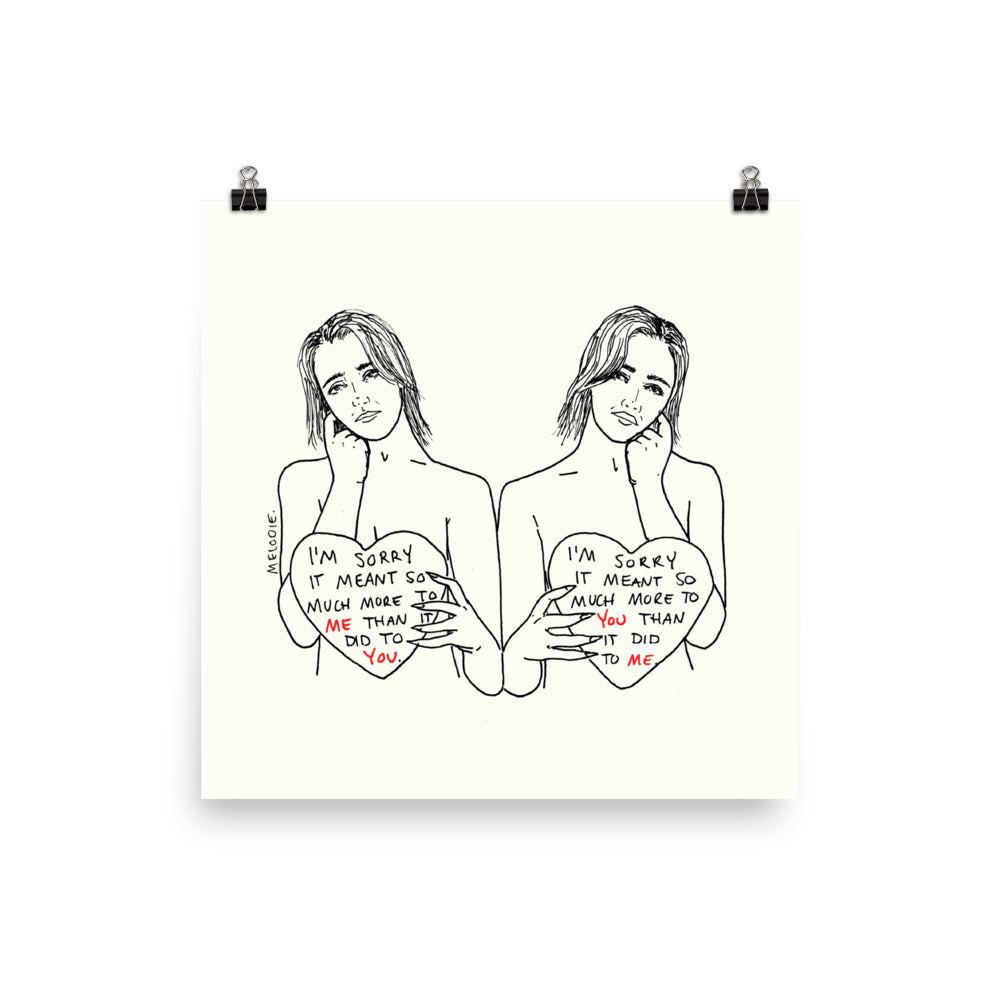 " I'm Sorry " Print / Poster