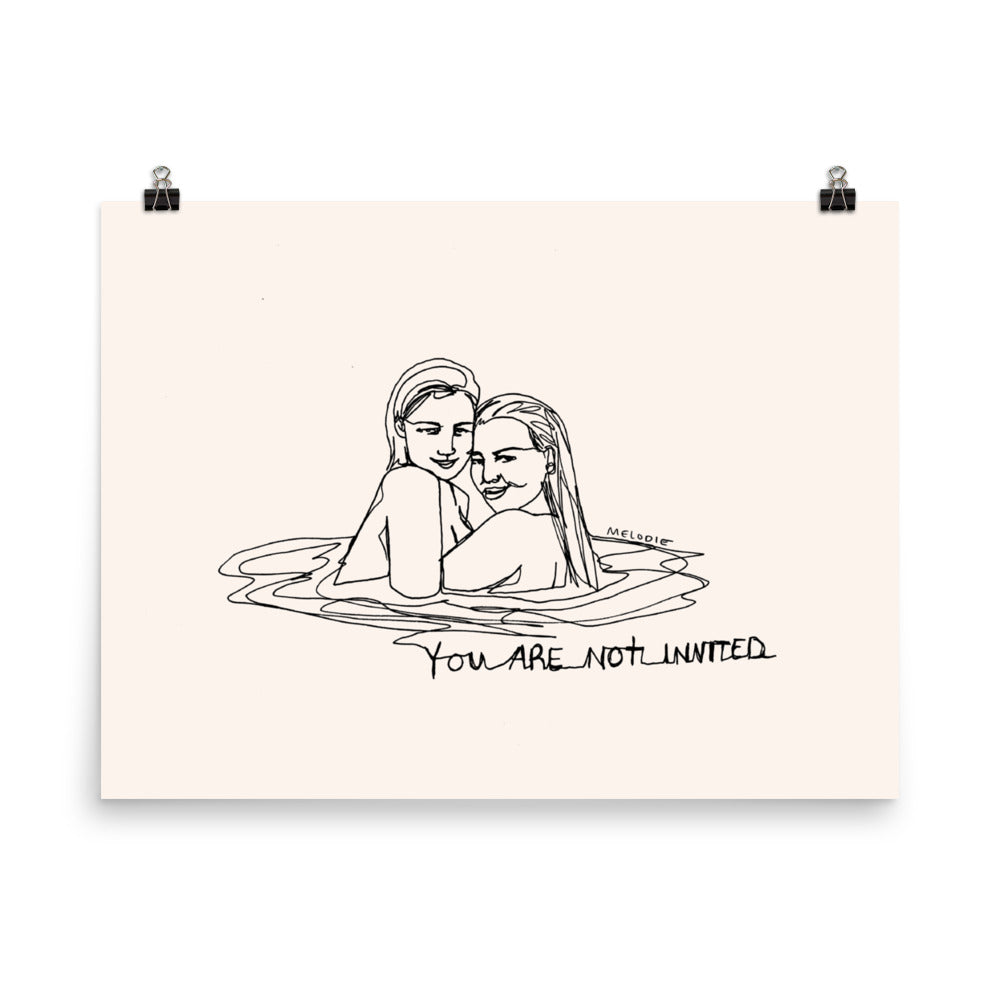 " you are not invited " online drawing Poster