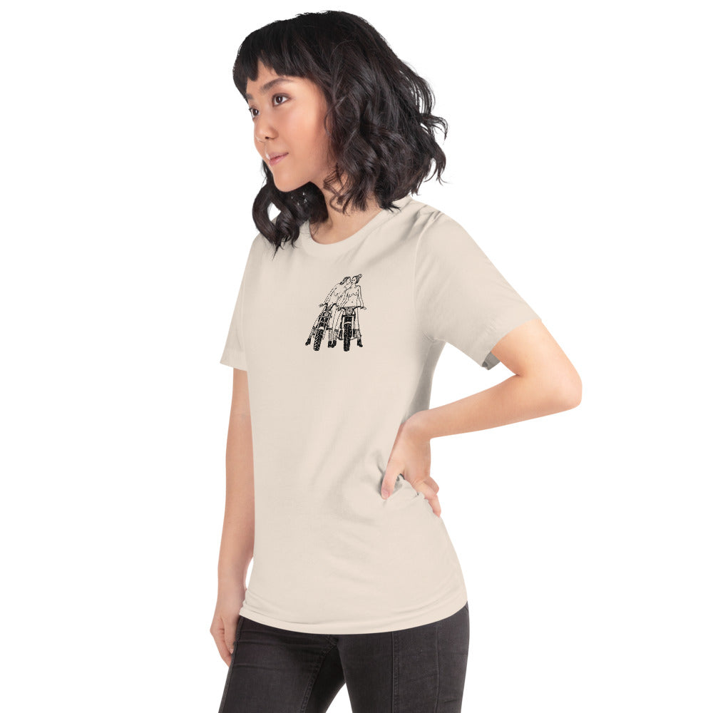 " Babes On Bikes " Front And Back Print Short-Sleeve Unisex T-Shirt