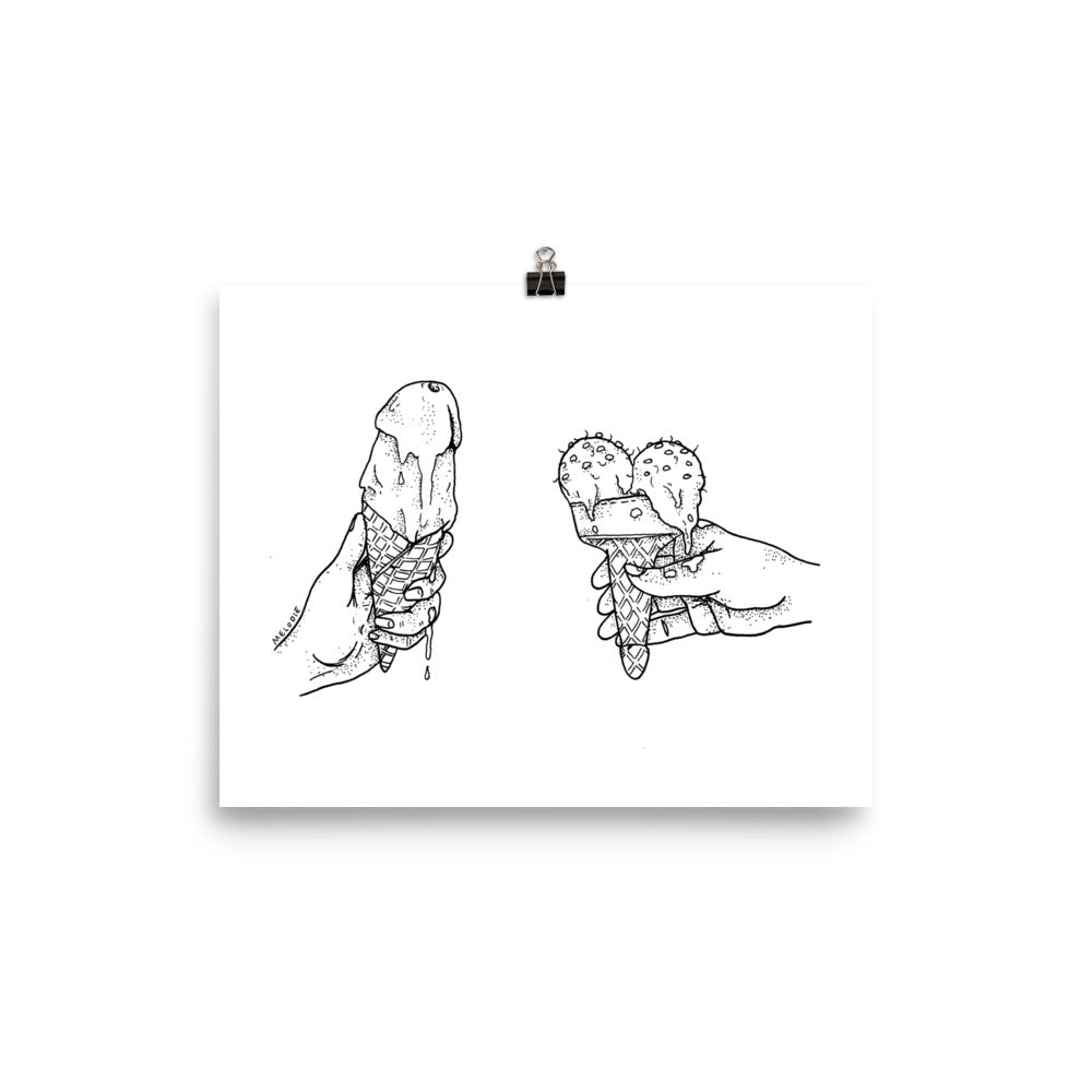 " Ice Creamer " Print /Poster