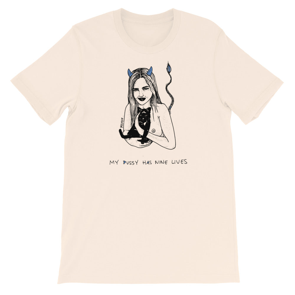 " My pussy Has 9 Lives " Short-Sleeve Unisex T-Shirt