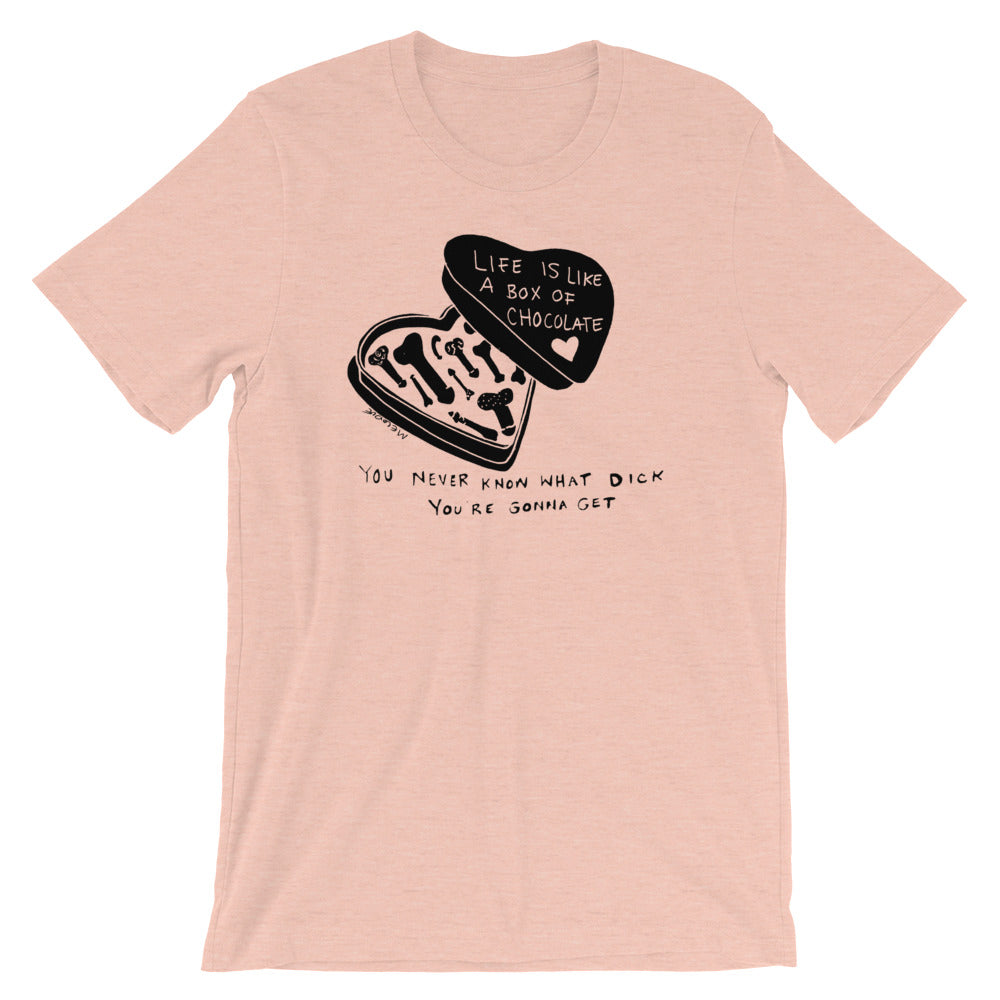" Life Is Like A Box Of Chocolate " Short-Sleeve Unisex T-Shirt