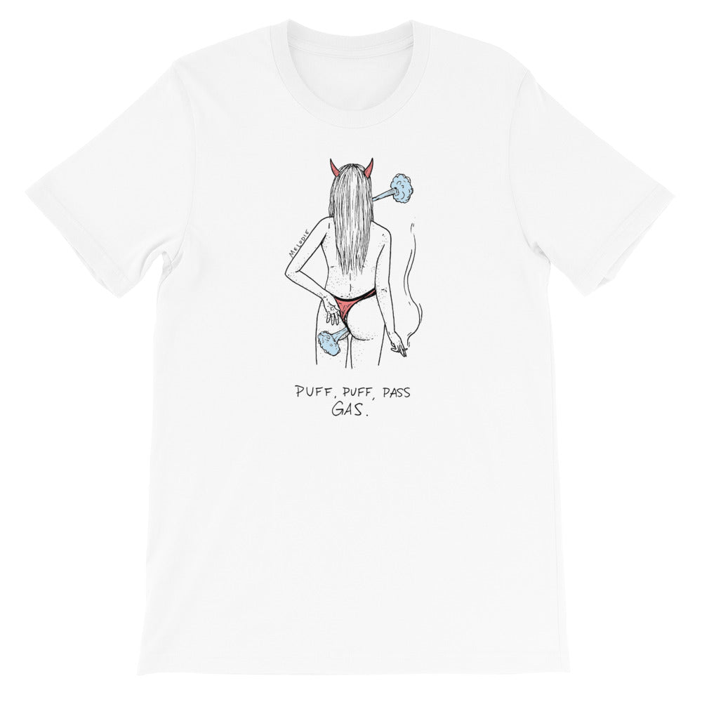 " Puff Puff Pass Gas " Short-Sleeve Unisex T-Shirt