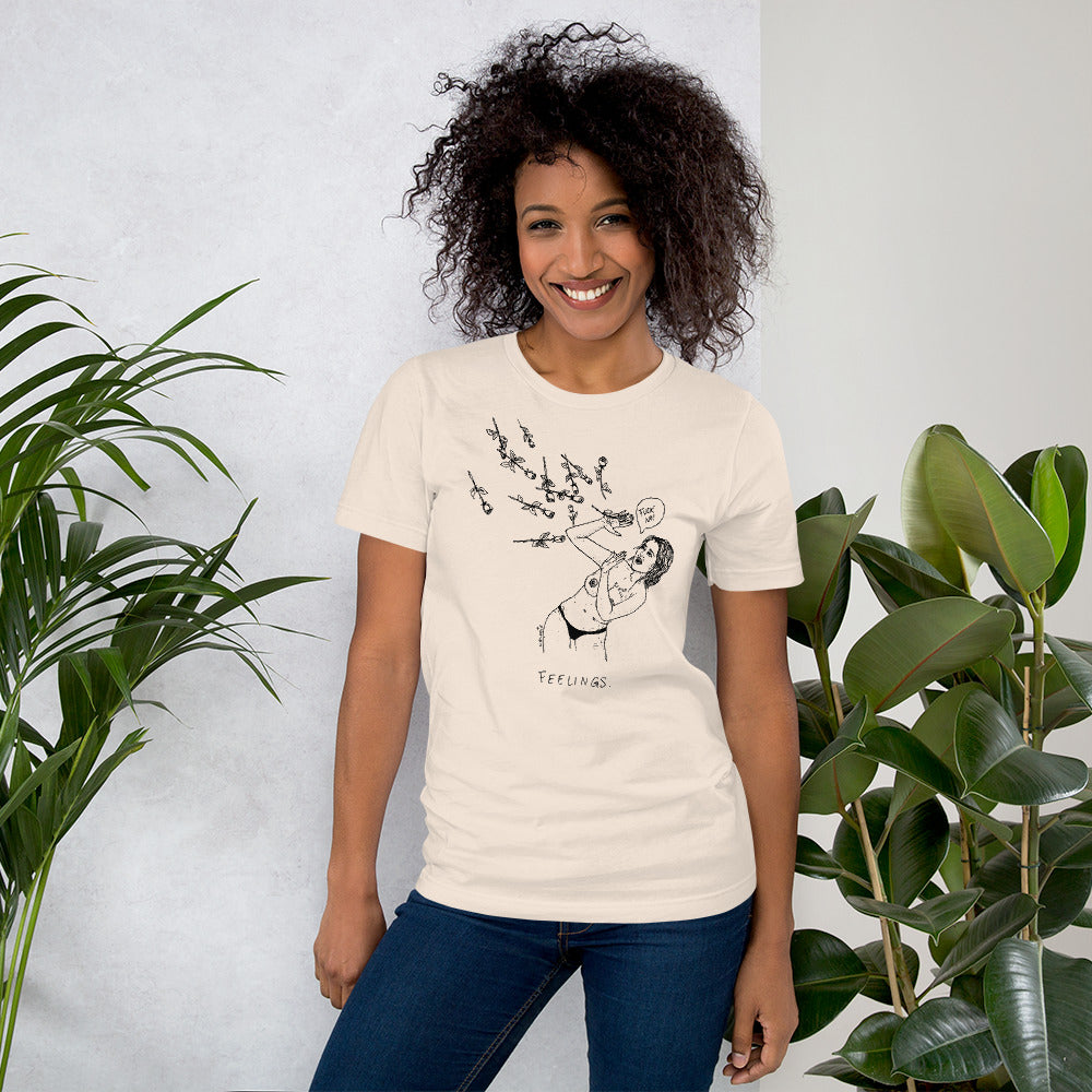 " Feelings, Fuck No " Short-Sleeve Unisex T-Shirt