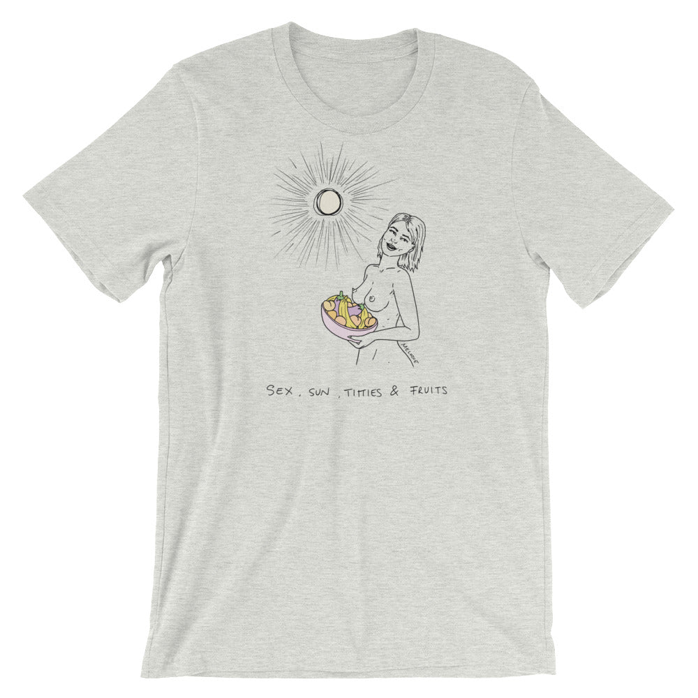 " Sex, Sun, Titties & Fruits " Short-Sleeve Unisex T-Shirt