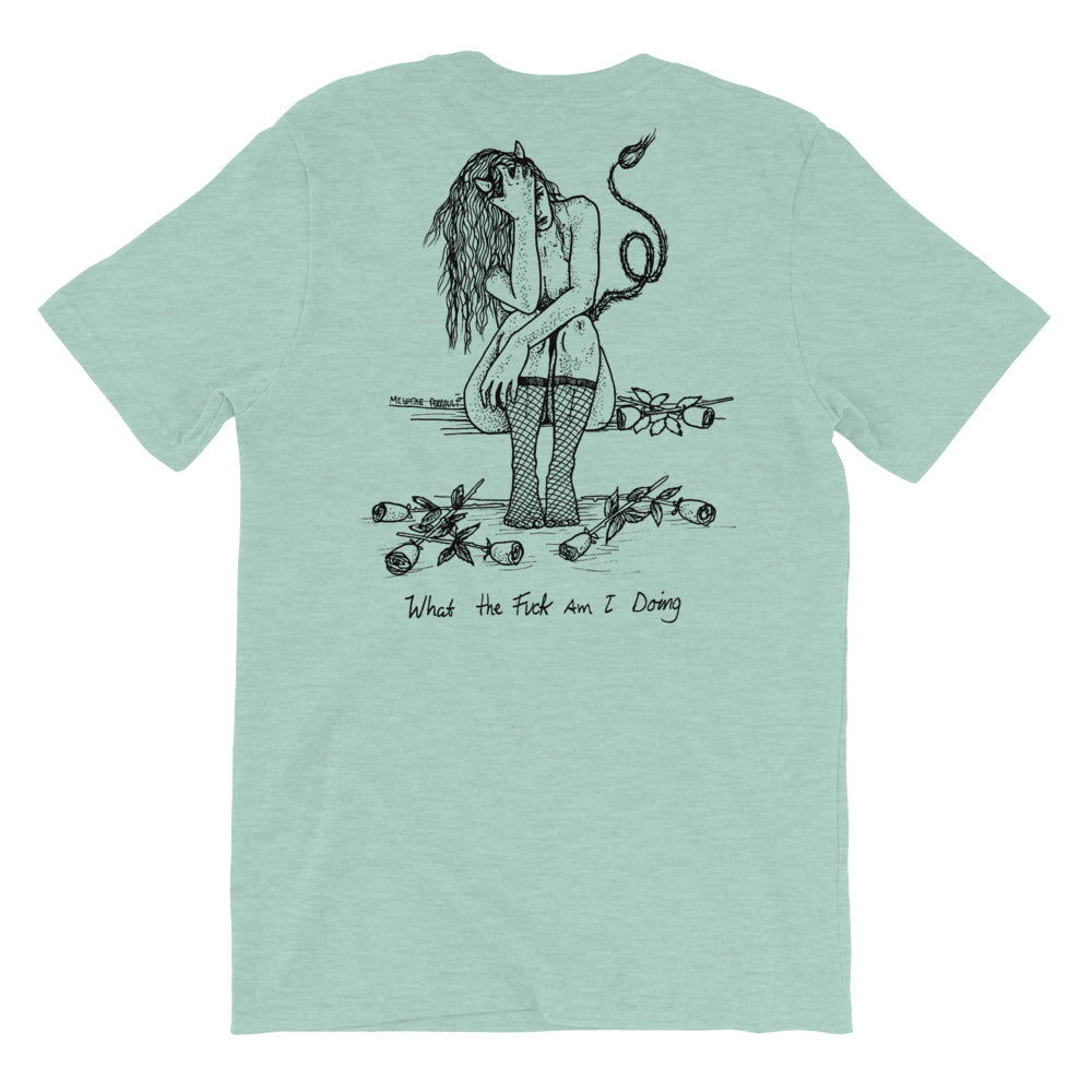 " WTF Am I Doing ? "X " So Tired " Front And Back Print Short-Sleeve Unisex T-Shirt