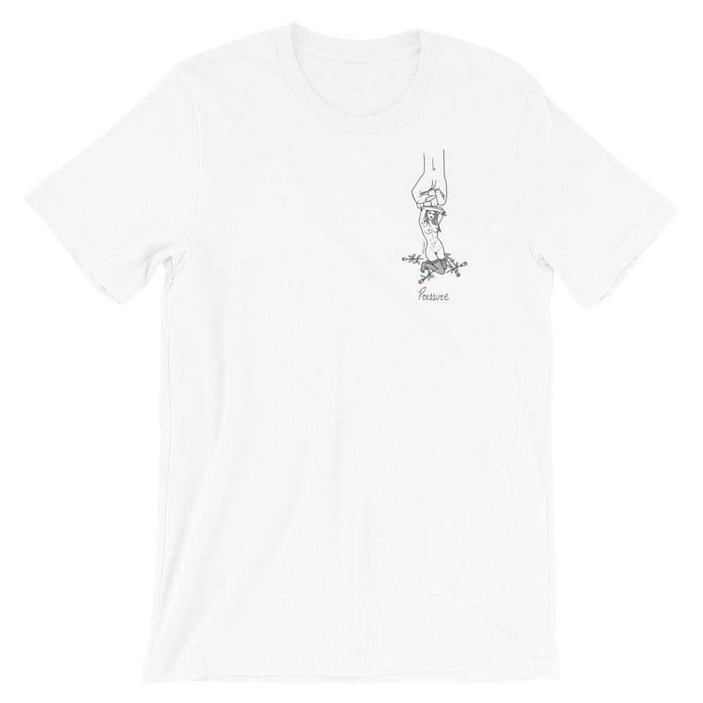 " Feelings " x " Pressure " Front and Back Short-Sleeve Unisex T-Shirt