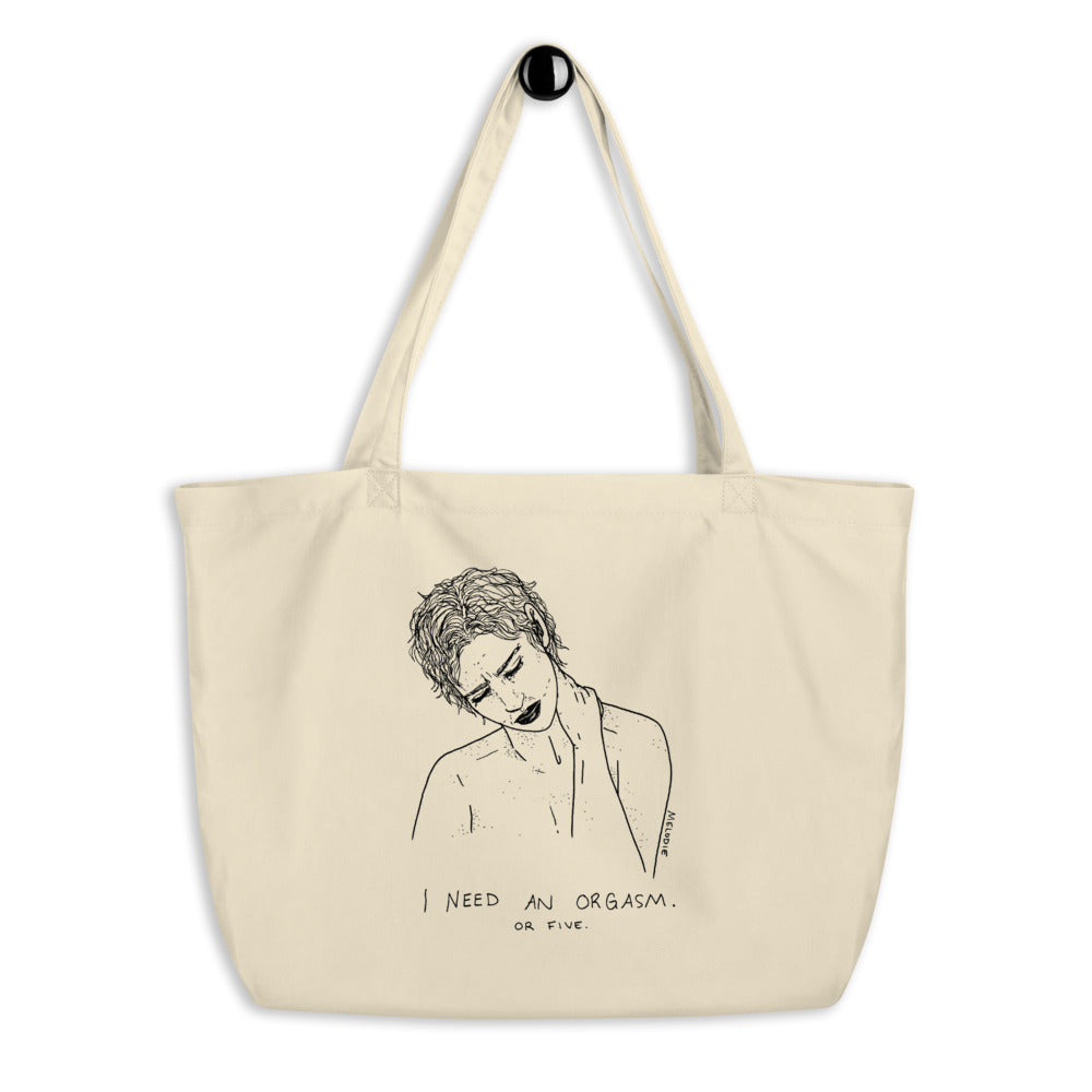 " Orgasm " Large organic tote bag