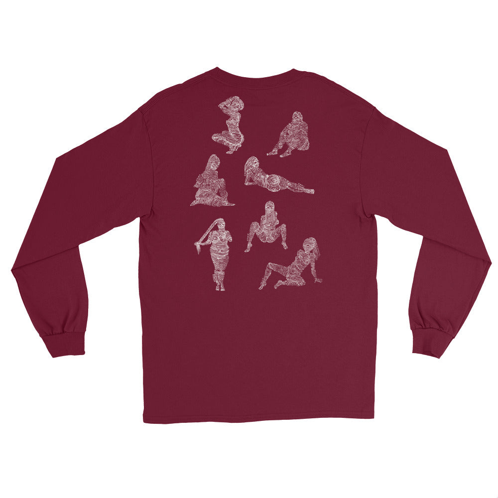 " 6/7 Deadly sins " Front and back Print Dark Men’s Long Sleeve Shirt