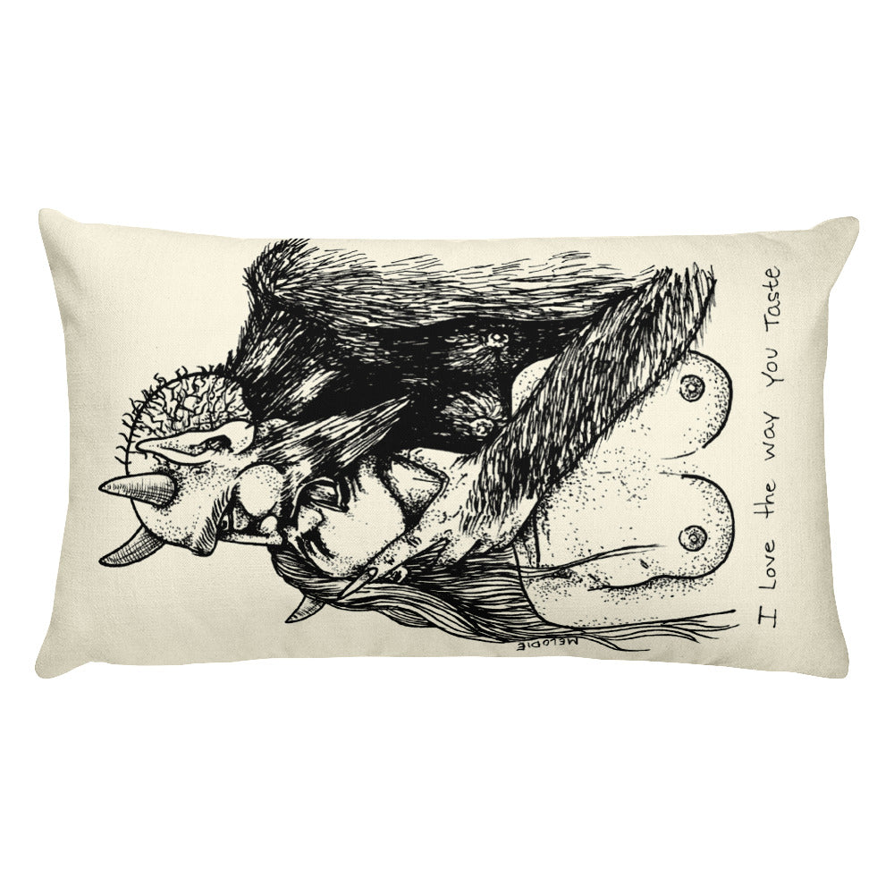 " I Love The Way You Taste " Premium Pillow