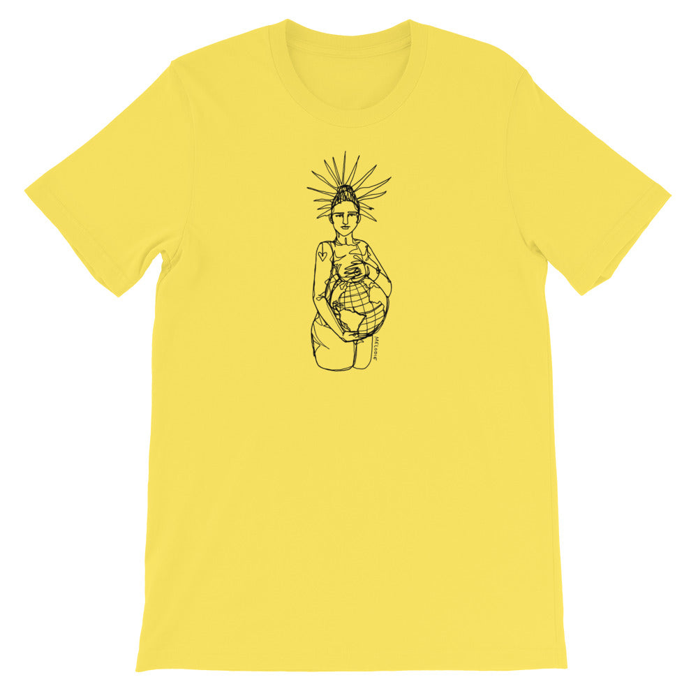 " Our World x Empowers " Front and Back Print Short-Sleeve Unisex T-Shirt