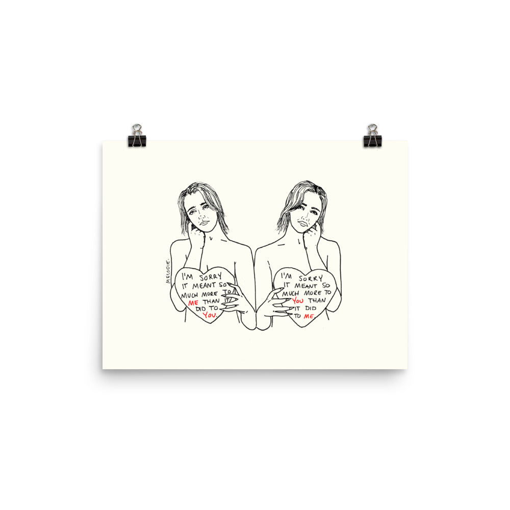 " I'm Sorry " Print / Poster