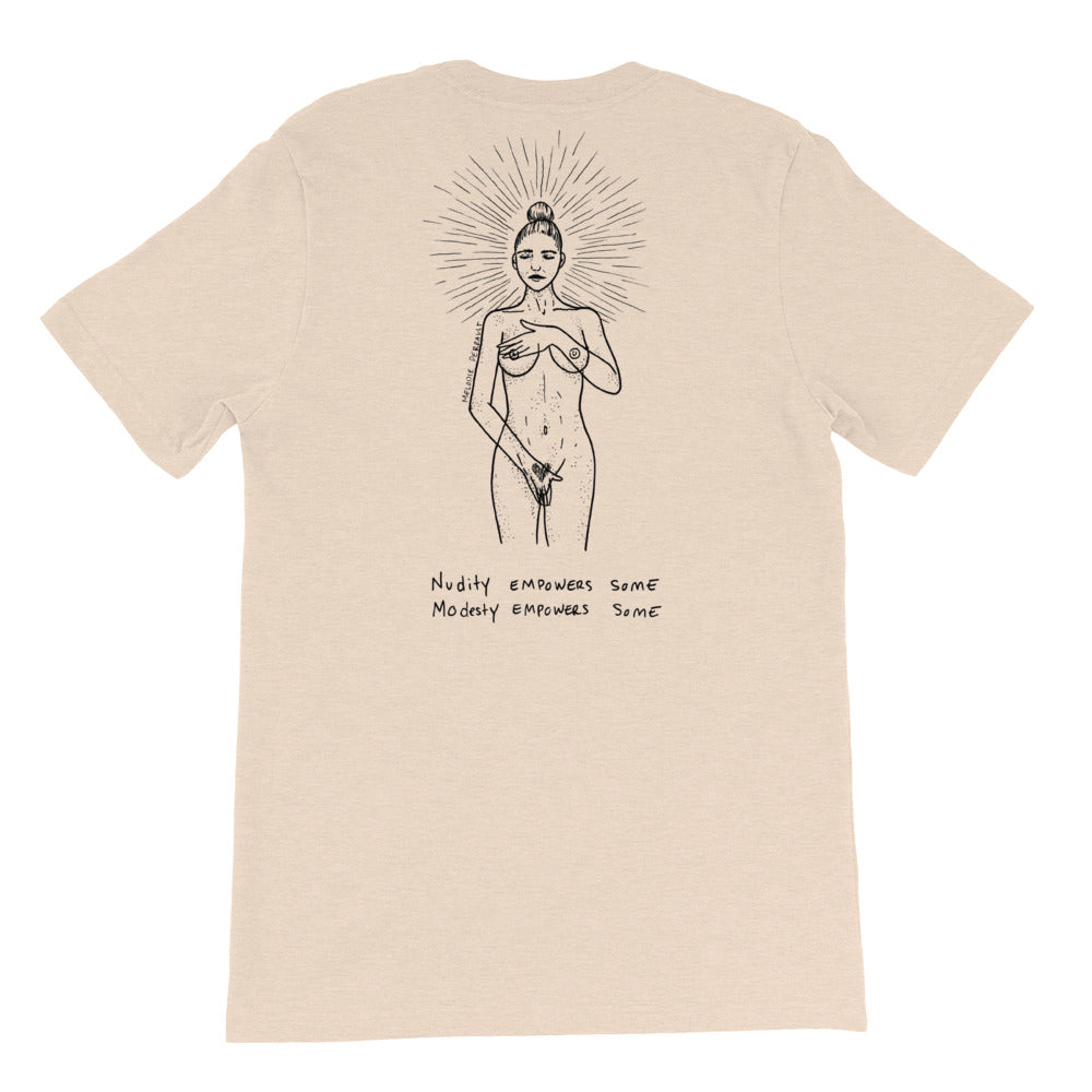 " Our World x Empowers " Front and Back Print Short-Sleeve Unisex T-Shirt