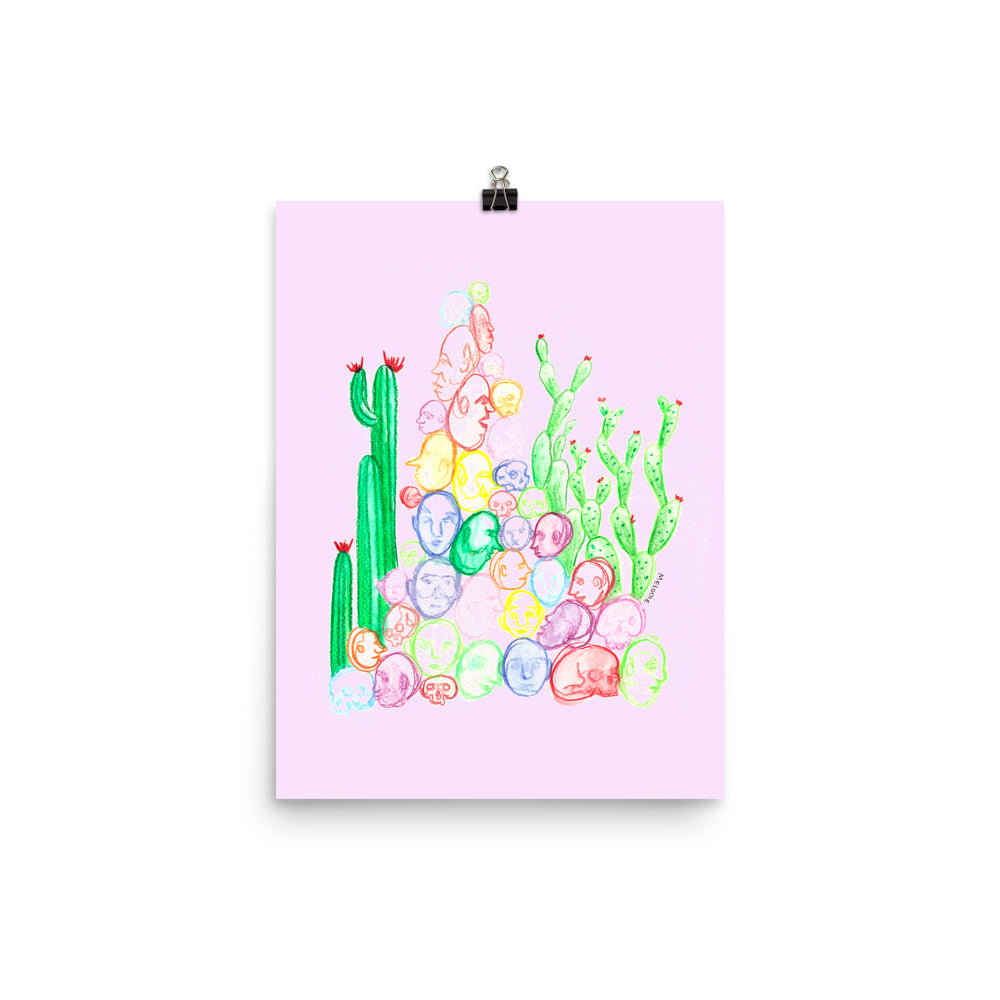 " Tête De Cactus 2 "Print / Poster