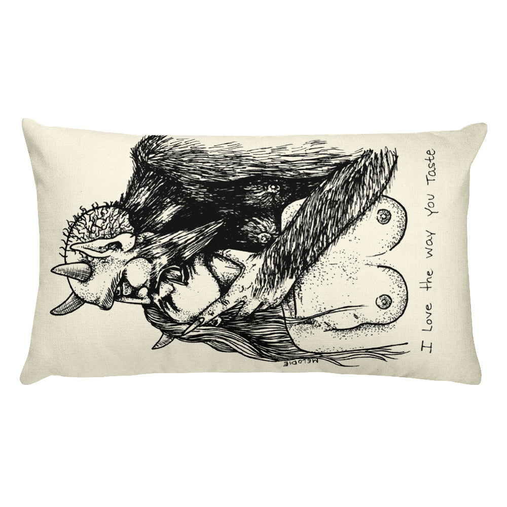 " I Love The Way You Taste " Premium Pillow