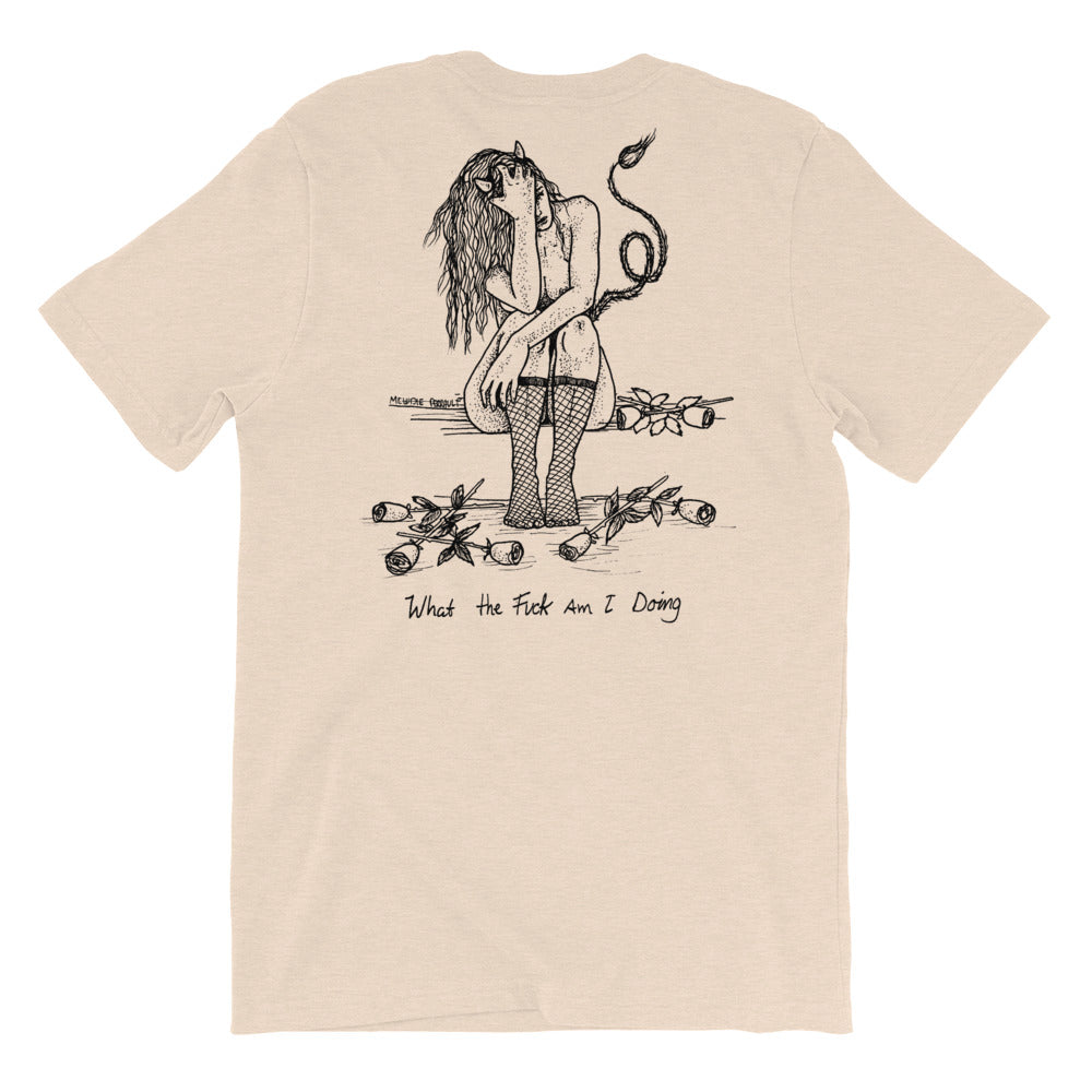 " WTF Am I Doing ? "X " So Tired " Front And Back Print Short-Sleeve Unisex T-Shirt