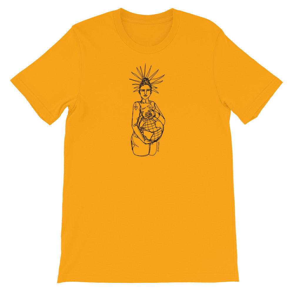 " Our World x Empowers " Front and Back Print Short-Sleeve Unisex T-Shirt