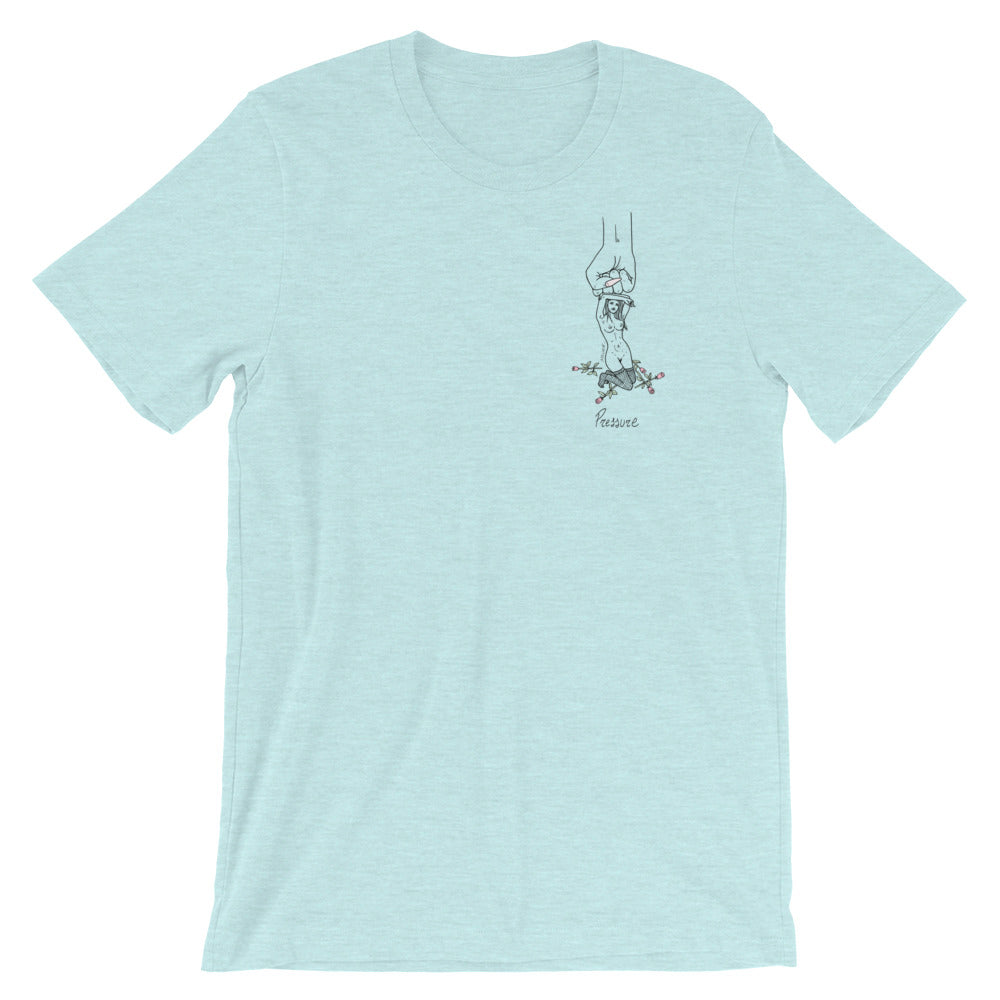 " Feelings " x " Pressure " Front and Back Short-Sleeve Unisex T-Shirt
