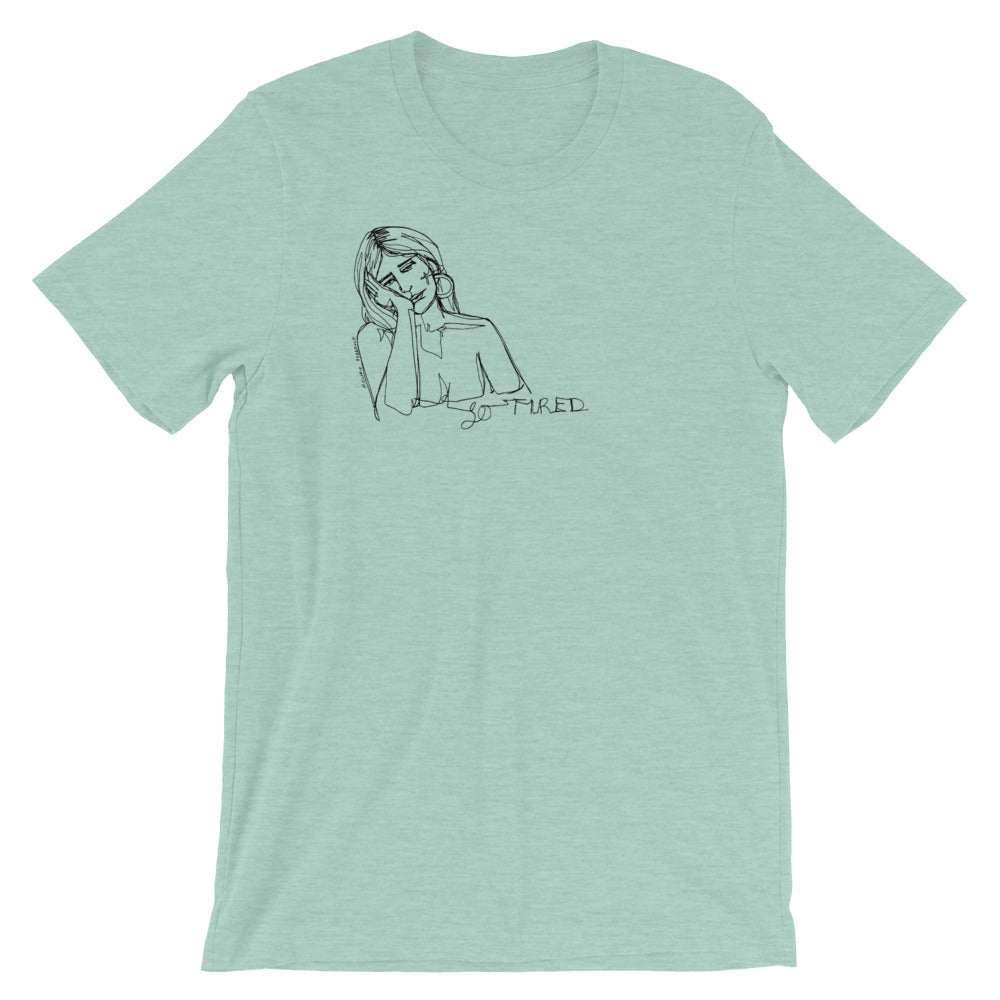 " WTF Am I Doing ? "X " So Tired " Front And Back Print Short-Sleeve Unisex T-Shirt