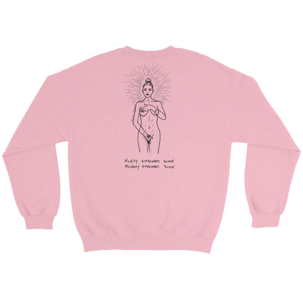 " Our World x Empowers " Front and back Unisex Sweatshirt