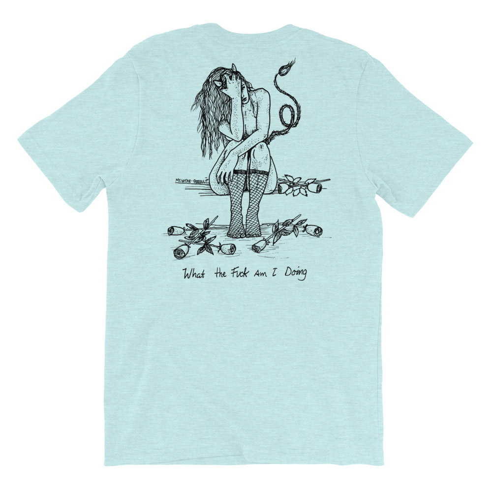 " WTF Am I Doing ? "X " So Tired " Front And Back Print Short-Sleeve Unisex T-Shirt