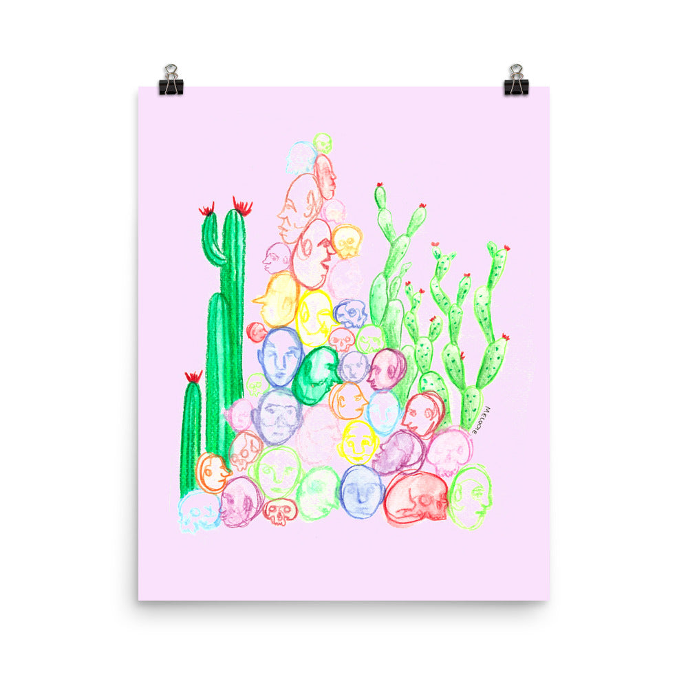 " Tête De Cactus 2 "Print / Poster