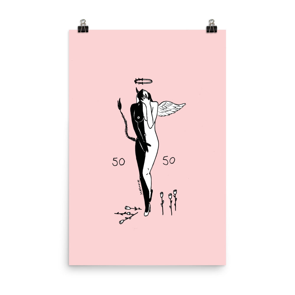 " 50/50, Angel/Demon " Print / Poster