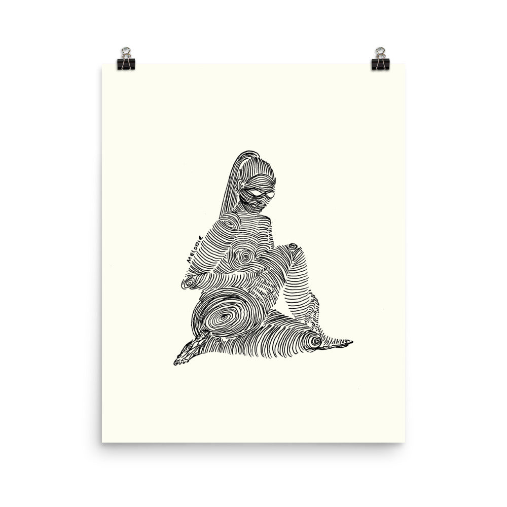 " 2/7 Deadly sins " Black Ink, Print/Poster