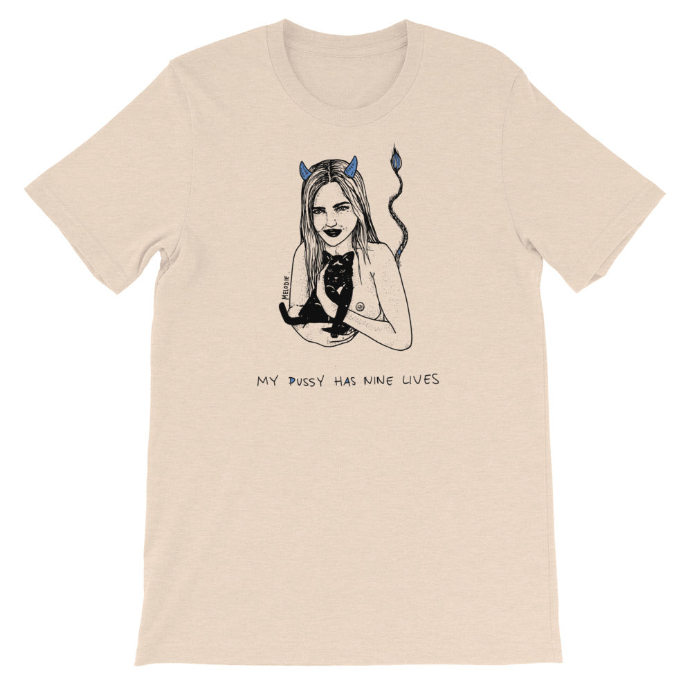 " My pussy Has 9 Lives " Short-Sleeve Unisex T-Shirt