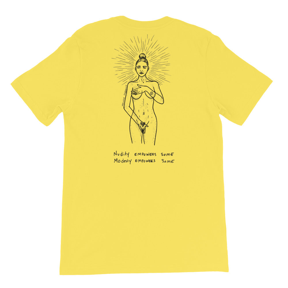 " Our World x Empowers " Front and Back Print Short-Sleeve Unisex T-Shirt